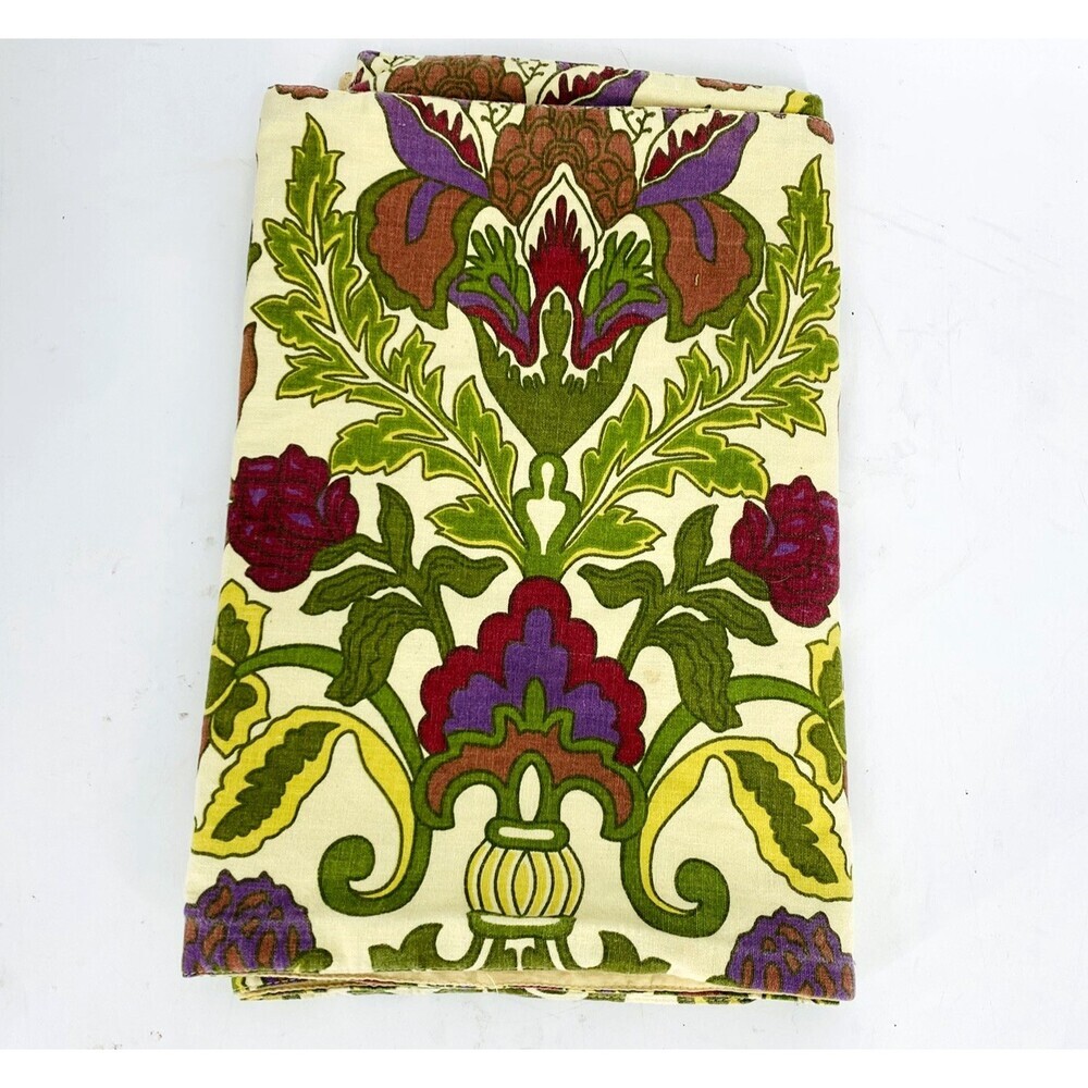 World Market Table Runner French Retro Acanthus Artichoke Floral 16x50"